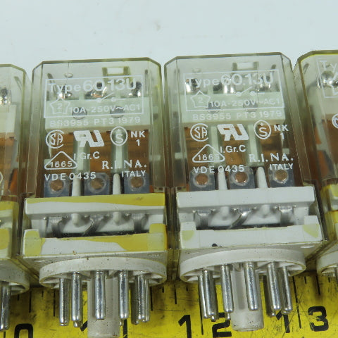 Finder 60.13U Plug-In Relays 11-Pin Octal Base 10A 110/120VAC Lot of 5