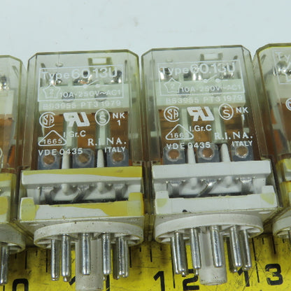 Finder 60.13U Plug-In Relays 11-Pin Octal Base 10A 110/120VAC Lot of 5