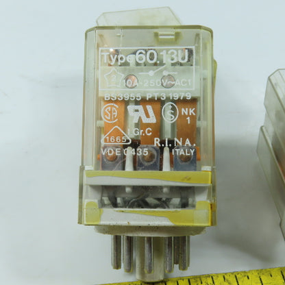 Finder 60.13U Plug-In Relays 11-Pin Octal Base 10A 110/120VAC Lot of 5