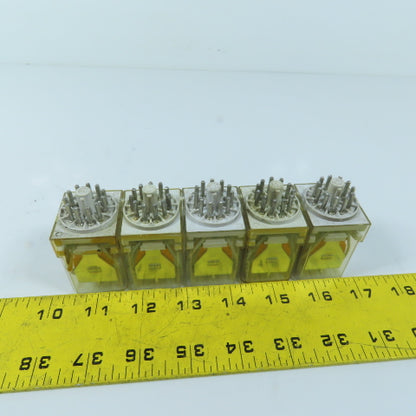 Finder 60.13U Plug-In Relays 11-Pin Octal Base 10A 110/120VAC Lot of 5