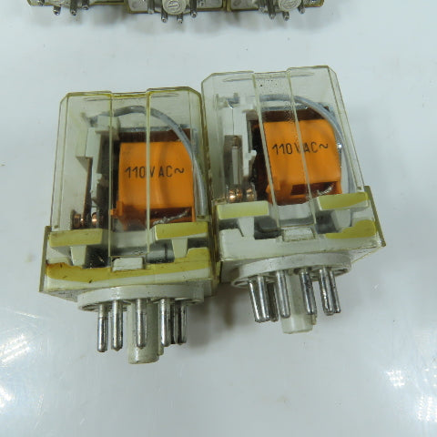 Finder 60.13U Plug-In Relays 11-Pin Octal Base 10A 110/120VAC Lot of 5