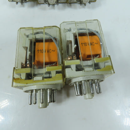 Finder 60.13U Plug-In Relays 11-Pin Octal Base 10A 110/120VAC Lot of 5