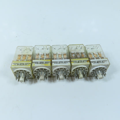 Finder 60.13U Plug-In Relays 11-Pin Octal Base 10A 110/120VAC Lot of 5
