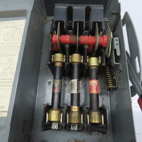 Square D H362 60A 3-Pole Single Throw Fusible Safety Disconnect Switch 600V