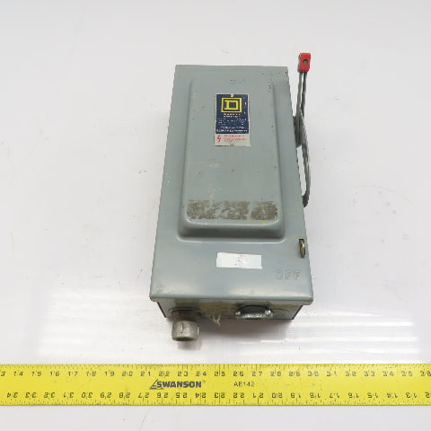 Square D H362 60A 3-Pole Single Throw Fusible Safety Disconnect Switch 600V