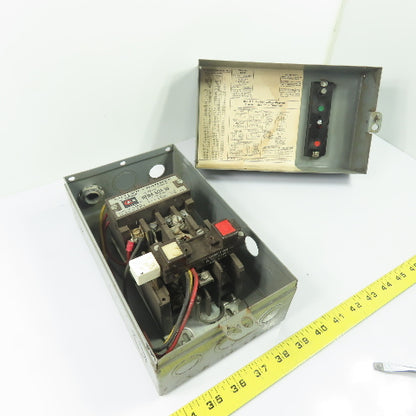 Cutler-Hammer A10AN0 NEMA Size 00 Magnetic Motor Starter 3Ph 9A Max Enclosed