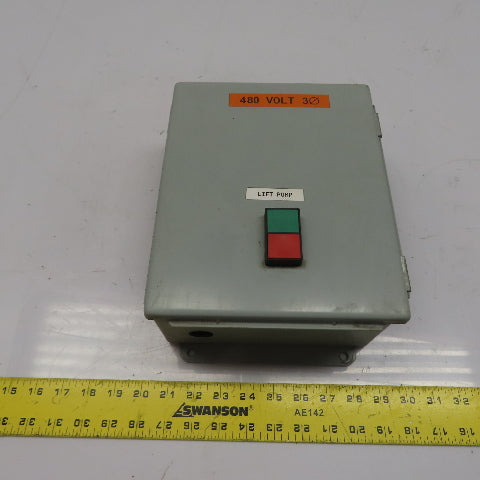 Fuji Electric SC-E05 Magnetic Motor Starter Contactor 3 Phase 480V Enclosure