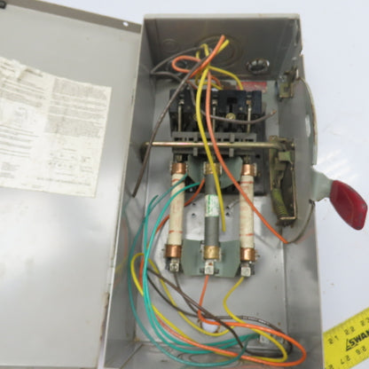 Westinghouse HFN361 30A 3-Pole Fusible Heavy Duty Safety Disconnect Switch 600V