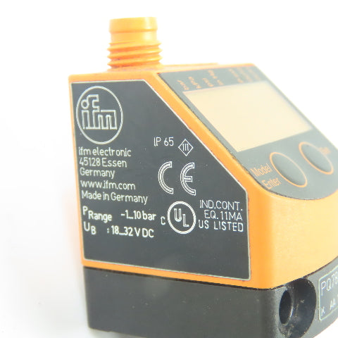 ifm electronic PQ7834 Electronic Pressure Sensor -1...10 bar 18...32V DC IP65