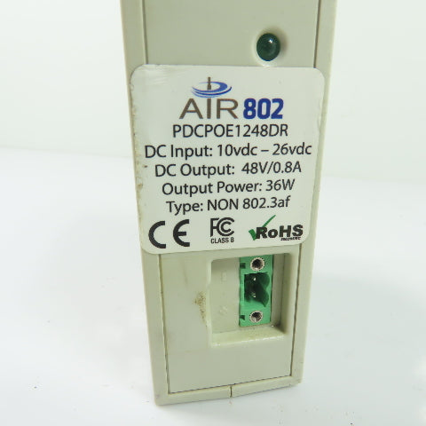 AIR802 PDCPOE1248DR PoE DC/DC Converter 10-26VDC Input 48VDC Output 36W