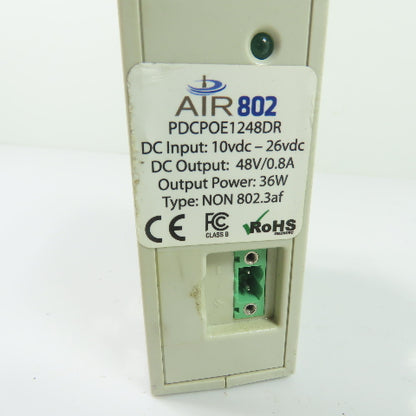 AIR802 PDCPOE1248DR PoE DC/DC Converter 10-26VDC Input 48VDC Output 36W