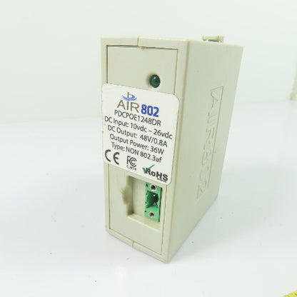 AIR802 PDCPOE1248DR PoE DC/DC Converter 10-26VDC Input 48VDC Output 36W