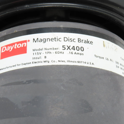 Dayton 6Z818E 1/6HP AC Gearmotor 115/230V 1Ph 30RPM 58.3:1 Ratio With Brake