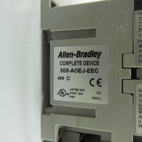Allen-Bradley 309-AOEJ-EEC NEMA Size 0 Motor Starter 18A 24VDC 1.0-5.0A Overload