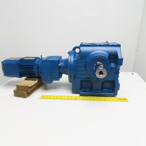SEW K87 R57 DRN90S4/BE2HR/DH 1.5HP Multi Stage Gearmotor 230/460V 11RPM 158:1