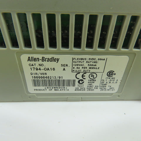 Allen-Bradley 1794-OA16 Ser A Flex I/O 120VAC Output Module