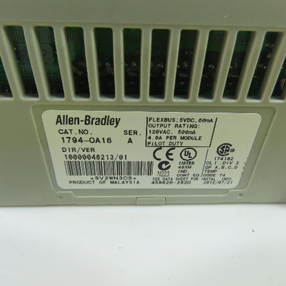 Allen-Bradley 1794-OA16 Ser A Flex I/O 120VAC Output Module
