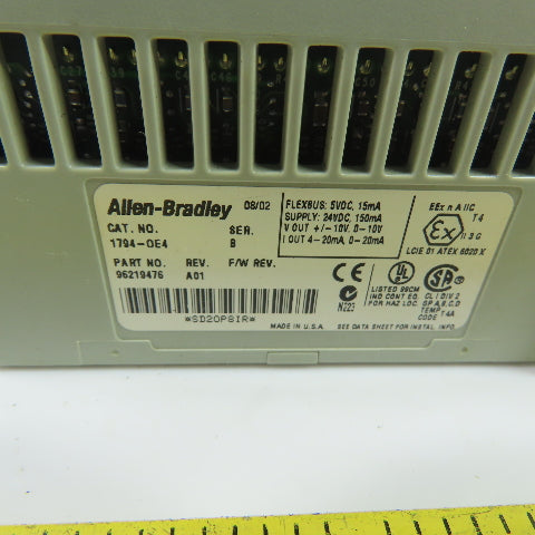 Allen-Bradley 1794-OE4 Flex I/O Analog Output Module 24VDC Ser B Rev A01