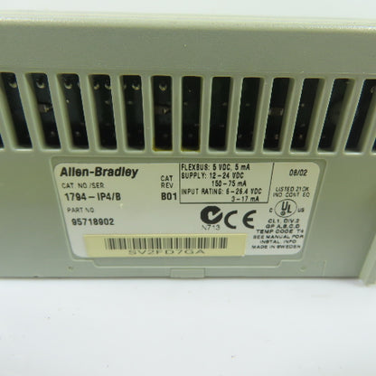 Allen-Bradley 1794-IP4/B Flex I/O 4CH Pulse Counter Module 12-24VDC