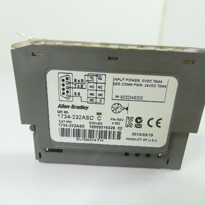 Allen-Bradley 1734-232ASC Point I/O Module Ser C FW Rev 4.002