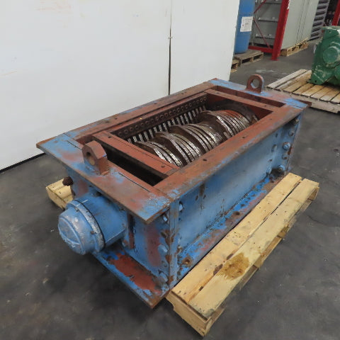 Industrial Single Shaft Waste Shredder Crusher 29-1/2" x 17" Top Intake