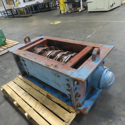 Industrial Single Shaft Waste Shredder Crusher 29-1/2" x 17" Top Intake