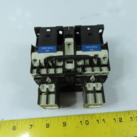 Telemecanique LC2D1211 3-Pole Reversing Contactor 120V 60Hz Coils 25A 600VAC Max