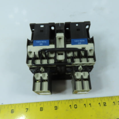 Telemecanique LC2D1211 3-Pole Reversing Contactor 120V 60Hz Coils 25A 600VAC Max