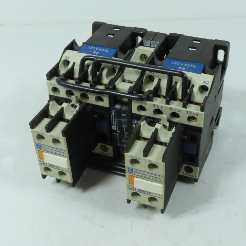 Telemecanique LC2D1211 3-Pole Reversing Contactor 120V 60Hz Coils 25A 600VAC Max