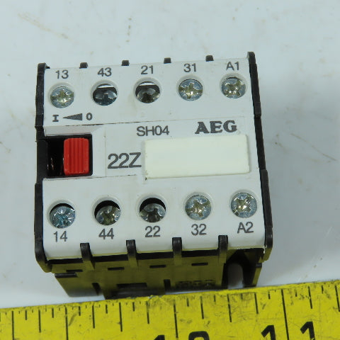AEG SH04 Control Relay Contactor 120V 60Hz Coil 16A 600VAC Max 22Z