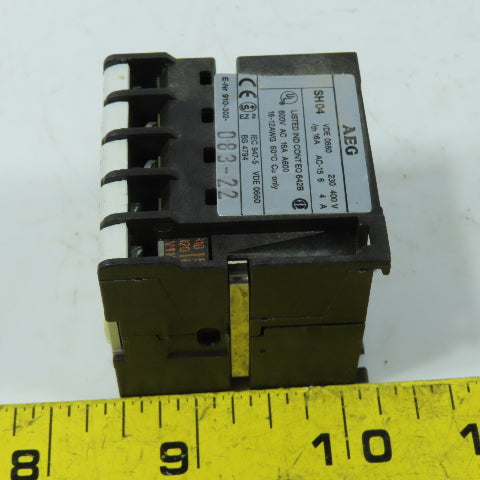 AEG SH04 Control Relay Contactor 120V 60Hz Coil 16A 600VAC Max 22Z