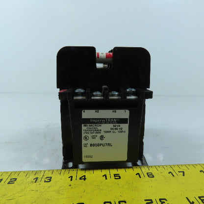 Micron B050PU7RL ImperviTRAN Control Transformer 50VA 240/480V Pri. 24V Sec.