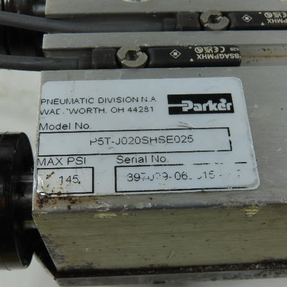 Parker P5T-J020SHSE025 Short Stroke Thruster Guided Air Cylinder X-Y 25mm Stroke