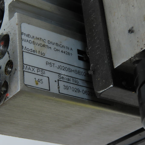 Parker P5T-J020SHSE025 Short Stroke Thruster Guided Air Cylinder X-Y 25mm Stroke