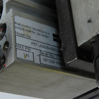 Parker P5T-J020SHSE025 Short Stroke Thruster Guided Air Cylinder X-Y 25mm Stroke