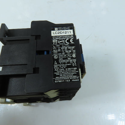 Telemecanique LC2D1211 3-Pole Reversing Contactor 120V 60Hz Coils 25A 600VAC