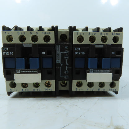 Telemecanique LC2D1211 3-Pole Reversing Contactor 120V 60Hz Coils 25A 600VAC