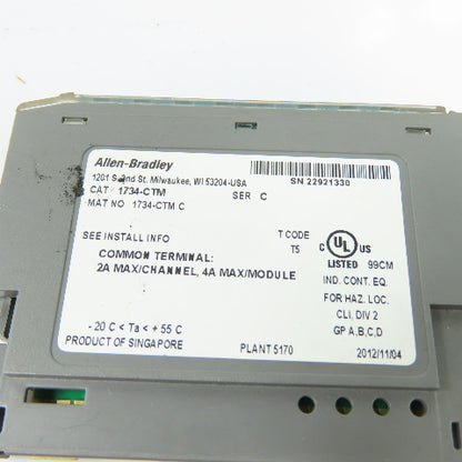 Allen-Bradley 1734-CTM Point I/O Common Terminal Module Ser C