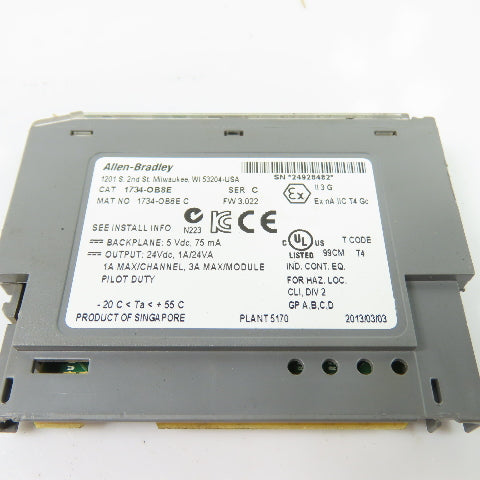 Allen-Bradley 1734-OB8E Point I/O 8-Point 24VDC Output Module Ser C FW 3.022