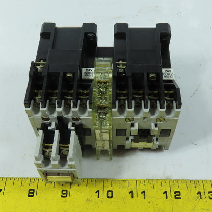 Allen-Bradley 100-A09NJ3 Reversing Contactor Assembly 24V 60Hz Coils 9A 600VAC