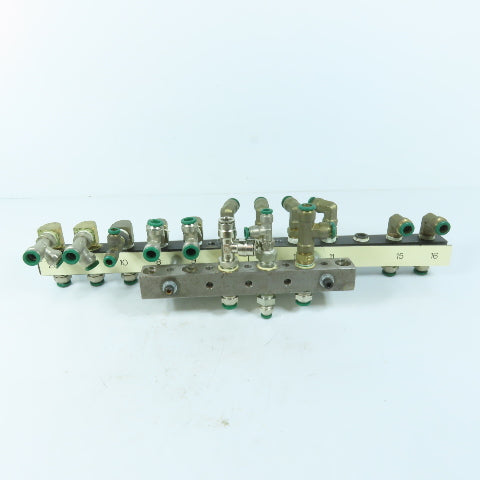 18 Port Outlet Parallel Port Distribution Air Water Manifold 3/8" NPT