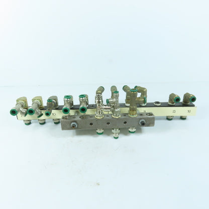 18 Port Outlet Parallel Port Distribution Air Water Manifold 3/8" NPT