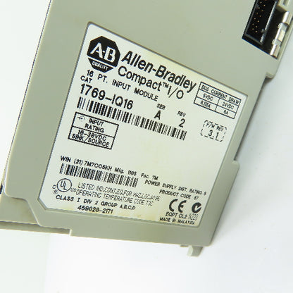 Allen-Bradley 1769-IQ16 16 PT Input Module Compact I/O 24VDC Ser A F/W Rev 3.1