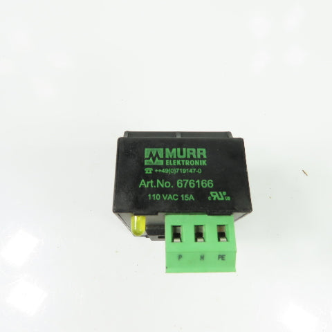 Murrelektronik 676166 110VAC 15A DIN Rail Mount Outlet Receptacle