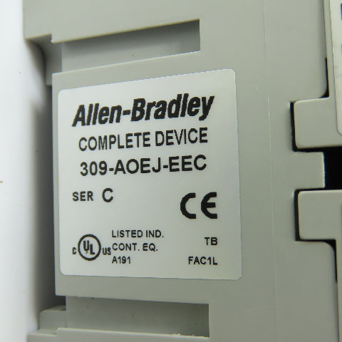 Allen-Bradley 309-AOEJ-EEC NEMA Size 0 Motor Starter 18A 24VDC 1.0-5.0A Overload