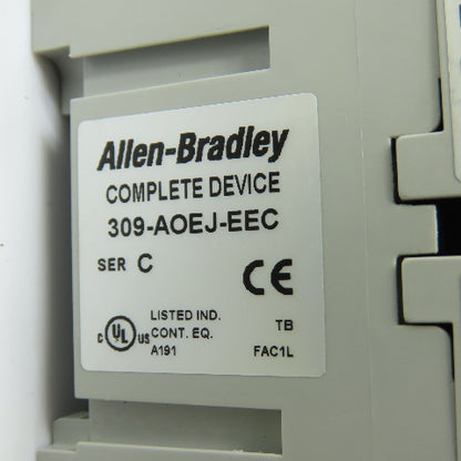 Allen-Bradley 309-AOEJ-EEC NEMA Size 0 Motor Starter 18A 24VDC 1.0-5.0A Overload