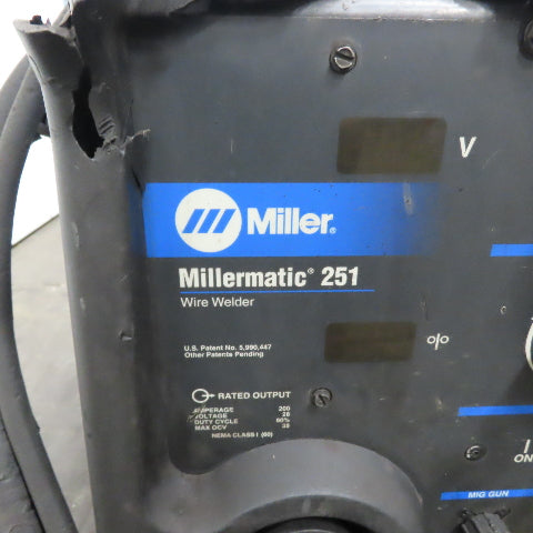 Miller Millermatic 251 Mig Wire Welder .035" 200A 480V 1Ph Wheel Package