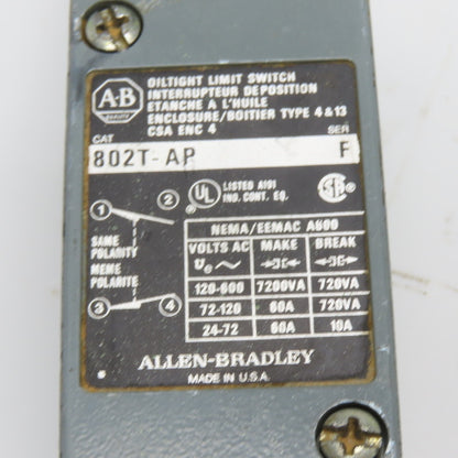 Allen-Bradley 802T-AP Class 802T Oiltight Precision Limit Switch Series F