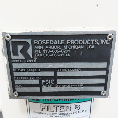 Rosedale D1212-30-2F-2-150CB-D0EVP 150PSIG Steel Vessel Filter Strainer Basket