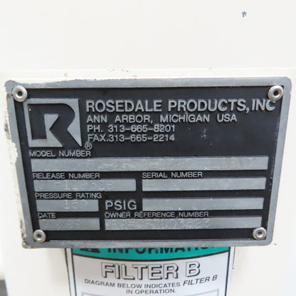 Rosedale D1212-30-2F-2-150CB-D0EVP 150PSIG Steel Vessel Filter Strainer Basket